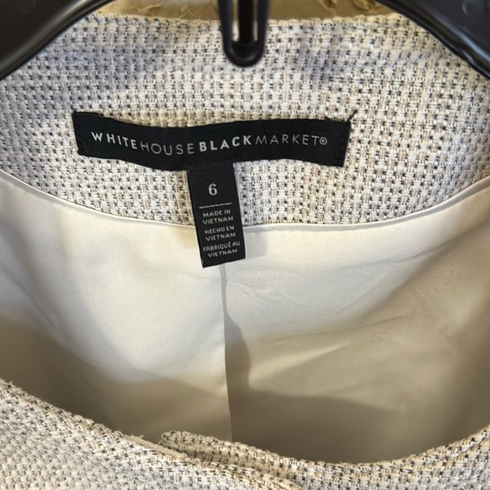 White House Black Market Snap Front Textured Jacket - Picture 8 of 16